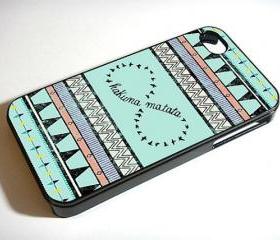 aztec pattern Hakuna Matata - Custom iPhone 4/4S, iPhone 5, Samsung Galaxy S3 Case
