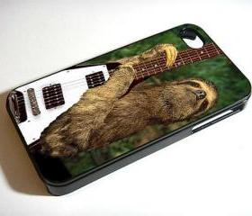 Dolla dolla Bill sloth guitar rockstar - Custom iPhone 4/4S, iPhone 5, Samsung Galaxy S3 Case