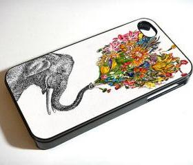 ELEPHANT ART Print - Custom iPhone 4/4S, iPhone 5, Samsung Galaxy S3 Case