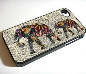 Elephant Newspaper Design - Custom iPhone 4/4S, iPhone 5, Samsung Galaxy S3 Case