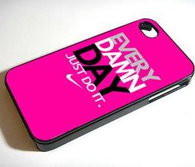 Every Damn Day Just DO It Nike Pink - Custom iPhone 4/4S, iPhone 5, Samsung Galaxy S3 Case