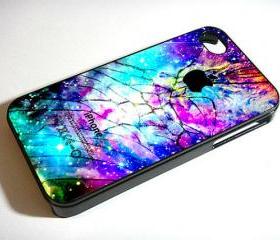 Galaxy Nebula Cracked Out Broken Glass - Custom iPhone 4/4S, iPhone 5, Samsung Galaxy S3 Case