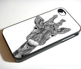 Giraffe Art - Custom iPhone 4/4S, iPhone 5, Samsung Galaxy S3 Case