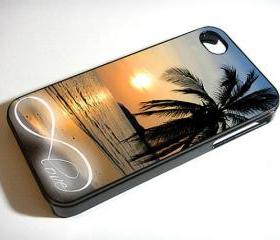 Infinity Love Sunset Beach - Custom iPhone 4/4S, iPhone 5, Samsung Galaxy S3 Case