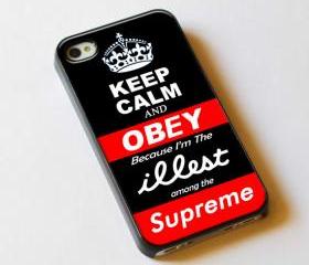 Keep Calm and Obey illest supreme KCCO - Custom iPhone 4/4S, iPhone 5, Samsung Galaxy S3 Case