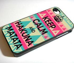Keep Calm Hakuna Matata - Custom iPhone 4/4S, iPhone 5, Samsung Galaxy S3 Case