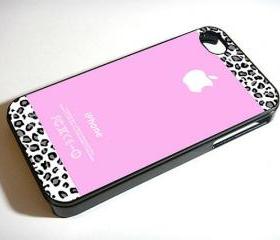 Pink Teal and Black Leopard - Custom iPhone 4/4S, iPhone 5, Samsung Galaxy S3 Case