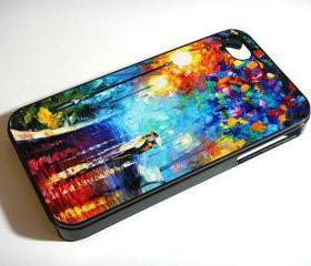 Raining Oil Painting Art - Custom iPhone 4/4S, iPhone 5, Samsung Galaxy S3 Case