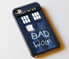 Tardis Doctor Who Bad Wolf - Custom iPhone 4/4S, iPhone 5, Samsung Galaxy S3 Case
