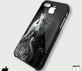 Wolf Snake Apple Black white - Custom iPhone 4/4S, iPhone 5, Samsung Galaxy S3 Case