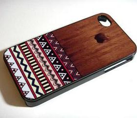 Wood Aztec Pattern iPhone - Custom iPhone 4/4S, iPhone 5, Samsung Galaxy S3 Case